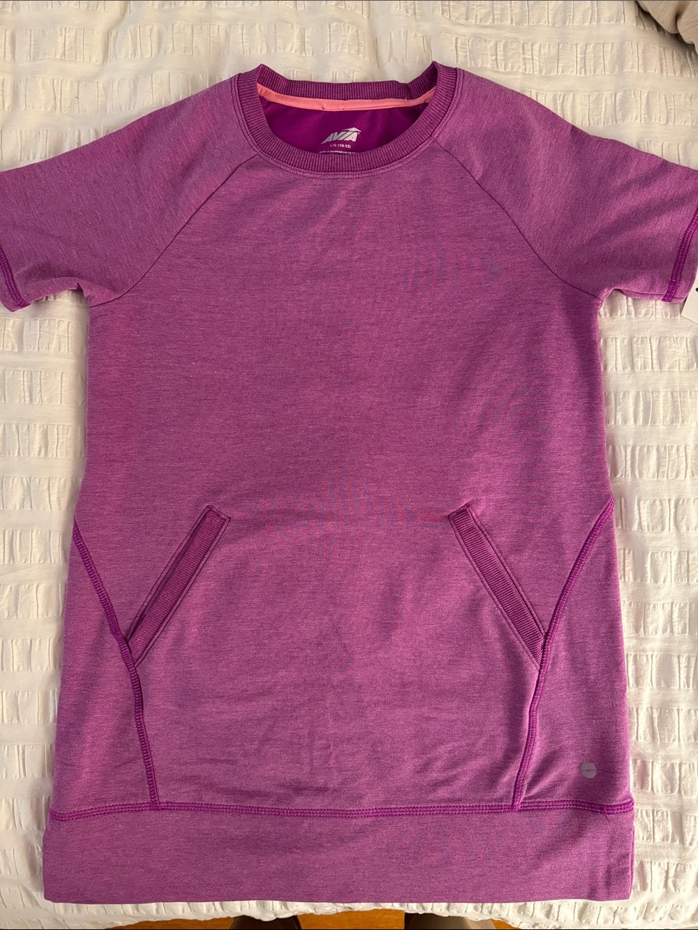 Avia Girls Short Sleeve Athletic Top in Purple Size Large Like New